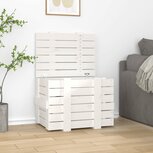 Opbergbox 58x40,5x42 cm massief grenenhout wit Opbergbox 58x40,5x42 cm massief grenenhout wit