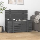 Opbergbox 91x40,5x42 cm massief grenenhout grijs Opbergbox 91x40,5x42 cm massief grenenhout grijs