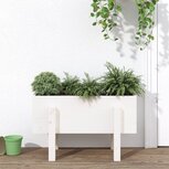 Plantenbak 62x30x38 cm massief grenenhout wit Plantenbak 62x30x38 cm massief grenenhout wit