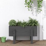 Plantenbak 62x30x38 cm massief grenenhout grijs Plantenbak 62x30x38 cm massief grenenhout grijs