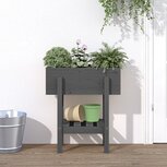 Plantenbak 62x30x69 cm massief grenenhout grijs Plantenbak 62x30x69 cm massief grenenhout grijs