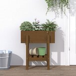 Plantenbak 62x30x69 cm massief grenenhout honingbruin Plantenbak 62x30x69 cm massief grenenhout honingbruin