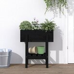 Plantenbak 62x30x69 cm massief grenenhout zwart Plantenbak 62x30x69 cm massief grenenhout zwart