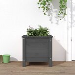 Plantenbak 40x40x39 cm massief grenenhout grijs Plantenbak 40x40x39 cm massief grenenhout grijs