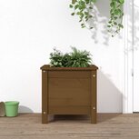 Plantenbak 40x40x39 cm massief grenenhout honingbruin Plantenbak 40x40x39 cm massief grenenhout honingbruin