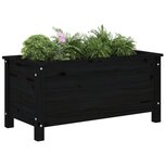Plantenbak 82,5x40x39 cm massief grenenhout zwart Plantenbak 82,5x40x39 cm massief grenenhout zwart