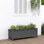 Plantenbak verhoogd 119,5x40x39 cm massief grenenhout grijs Plantenbak verhoogd 119,5x40x39 cm massief grenenhout grijs