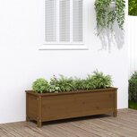 Plantenbak verhoogd 119,5x40x39 cm massief grenen honingbruin Plantenbak verhoogd 119,5x40x39 cm massief grenen honingbruin