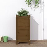 Plantenbak 40x40x78 cm massief grenenhout honingbruin Plantenbak 40x40x78 cm massief grenenhout honingbruin