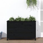 Plantenbak verhoogd 119,5x40x78 cm massief grenenhout zwart Plantenbak verhoogd 119,5x40x78 cm massief grenenhout zwart