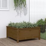 Plantenbak 82,5x82,5x39 cm massief grenenhout honingbruin Plantenbak 82,5x82,5x39 cm massief grenenhout honingbruin
