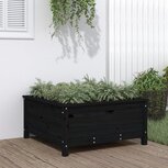 Plantenbak 82,5x82,5x39 cm massief grenenhout zwart Plantenbak 82,5x82,5x39 cm massief grenenhout zwart