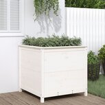 Plantenbak 82,5x82,5x78 cm massief grenenhout wit Plantenbak 82,5x82,5x78 cm massief grenenhout wit
