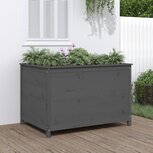 Plantenbak verhoogd 119,5x82,5x78 cm massief grenenhout grijs Plantenbak verhoogd 119,5x82,5x78 cm massief grenenhout grijs