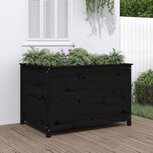 Plantenbak verhoogd 119,5x82,5x78 cm massief grenenhout zwart Plantenbak verhoogd 119,5x82,5x78 cm massief grenenhout zwart