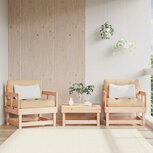 Tuinstoelen 2 st met kussens massief grenenhout Tuinstoelen 2 st met kussens massief grenenhout