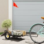 Fietskar 122x53x28 cm ijzer zwart Fietskar 122x53x28 cm ijzer zwart