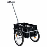 Fietskar met inklapbare transportbox 50 L 60 kg zwart Fietskar met inklapbare transportbox 50 L 60 kg zwart