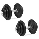 18-delige Halterset 40 kg gietijzer 18-delige Halterset 40 kg gietijzer