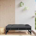 Tuinvoetenbank 120x80 cm massief grenenhout zwart Tuinvoetenbank 120x80 cm massief grenenhout zwart