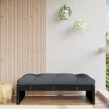 Tuinvoetenbank 120x80 cm massief grenenhout zwart Tuinvoetenbank 120x80 cm massief grenenhout zwart