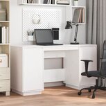 Bureau 140x50x75 cm massief grenenhout wit Bureau 140x50x75 cm massief grenenhout wit