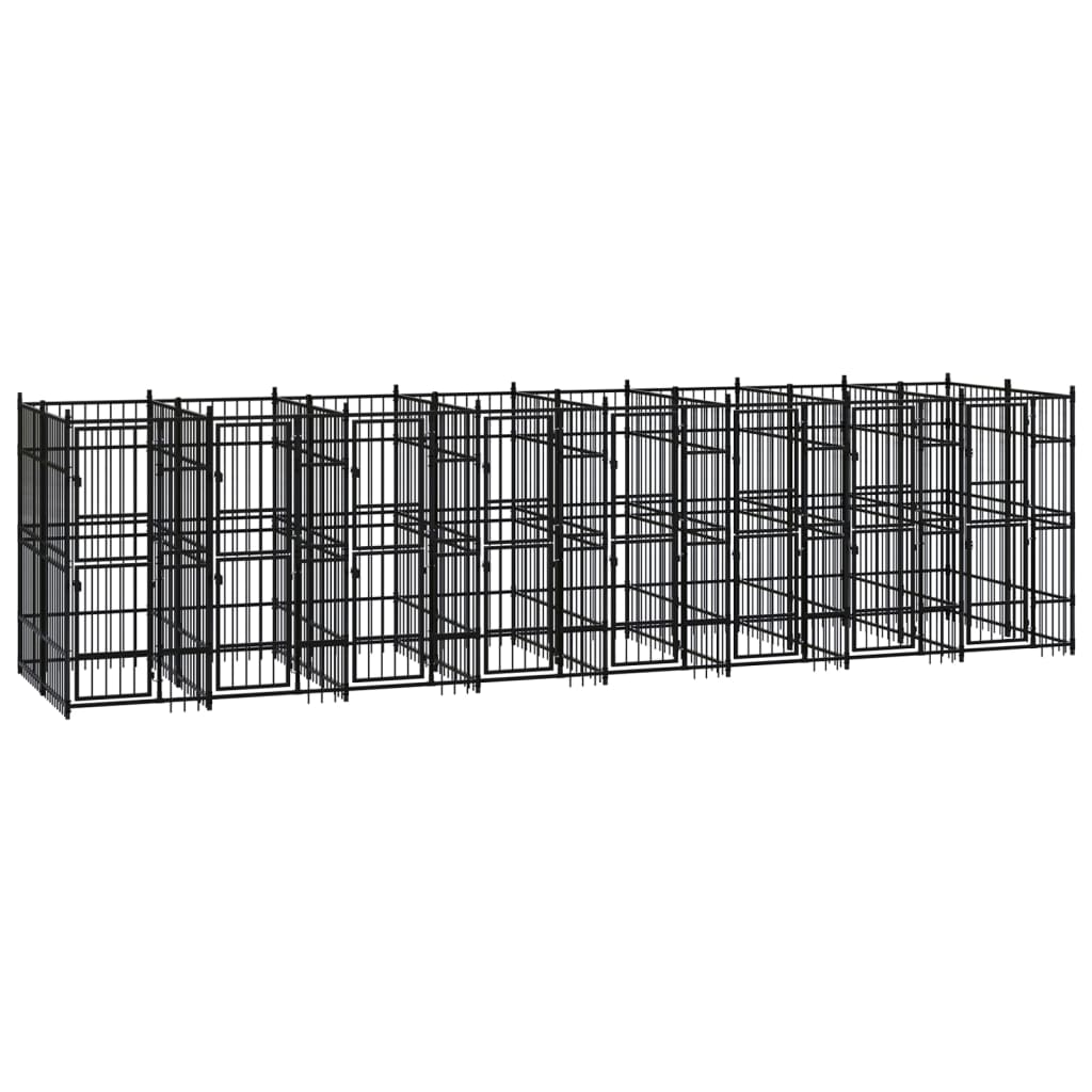 VidaXL Hondenkennel 14,75 m² staal