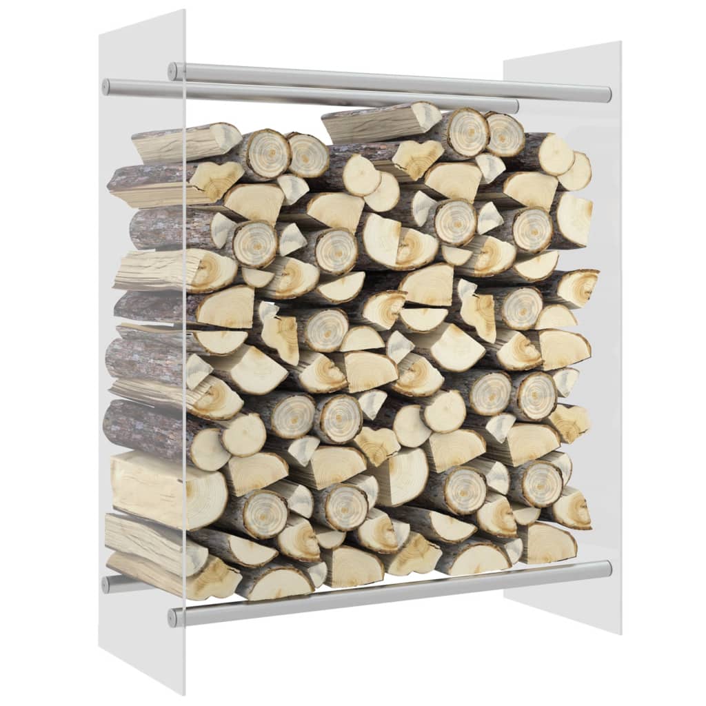 VidaXL Haardhoutrek 80x35x100 cm gehard glas transparant