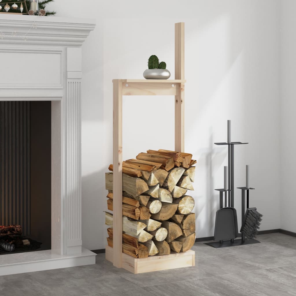 VidaXL Houtblokhouder 33,5x30x110 cm massief grenenhout