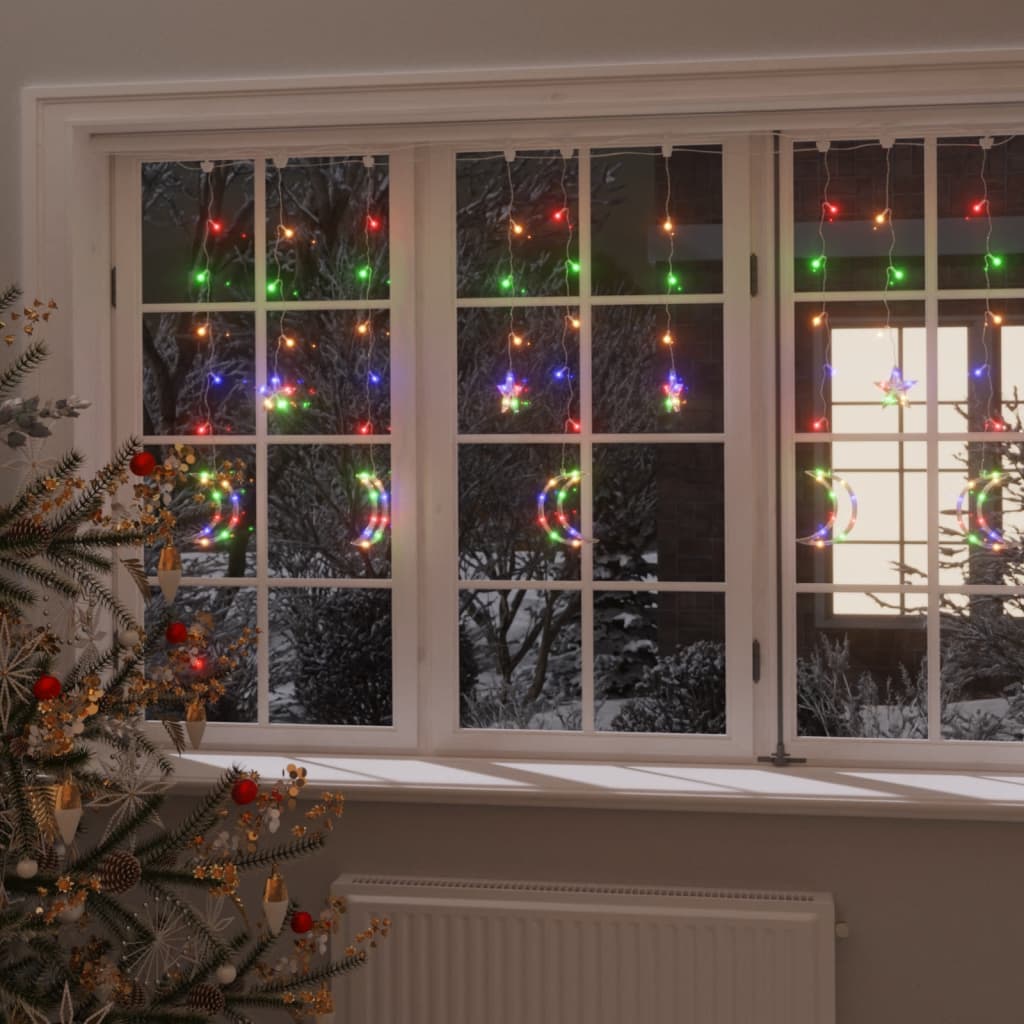 VidaXL Lichtslinger ster en maan 345 LED's meerkleurig