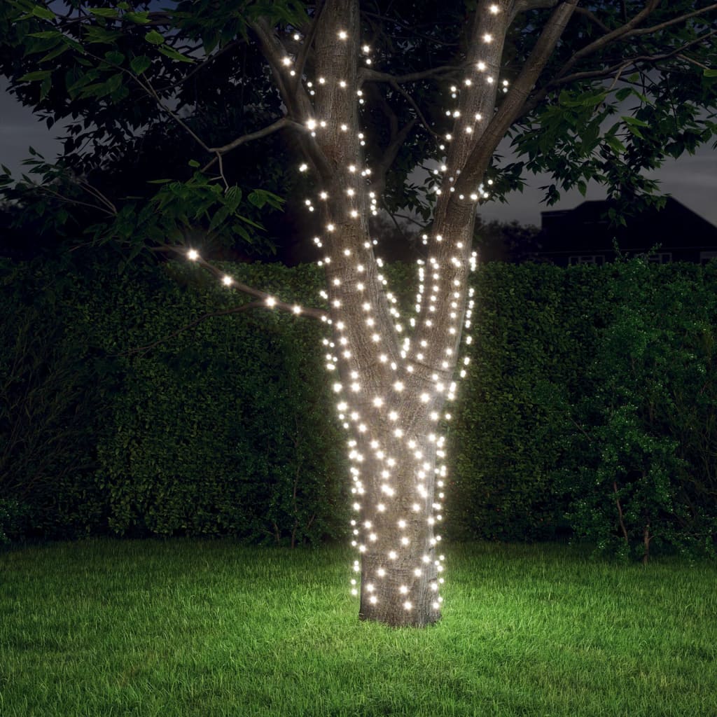 VidaXL Lichtsnoeren 2 st met 2x200 LED's solar binnen/buiten koudwit