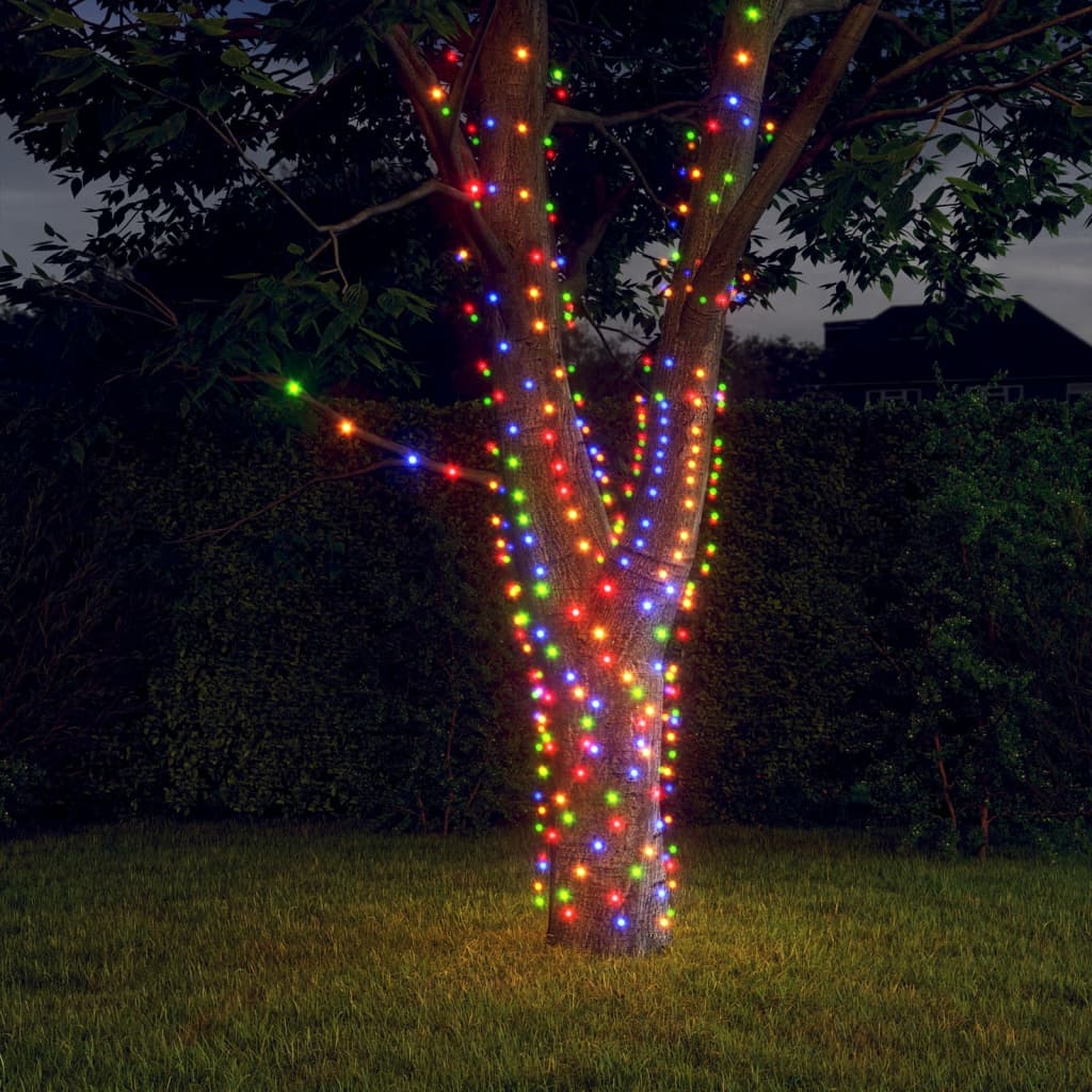 VidaXL Lichtsnoeren 2 st 2x200 LED's solar binnen/buiten meerkleurig
