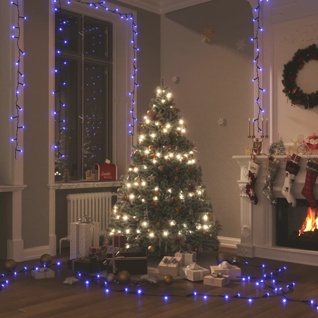 VidaXL Lichtslinger met 600 LED's blauw 60 m PVC
