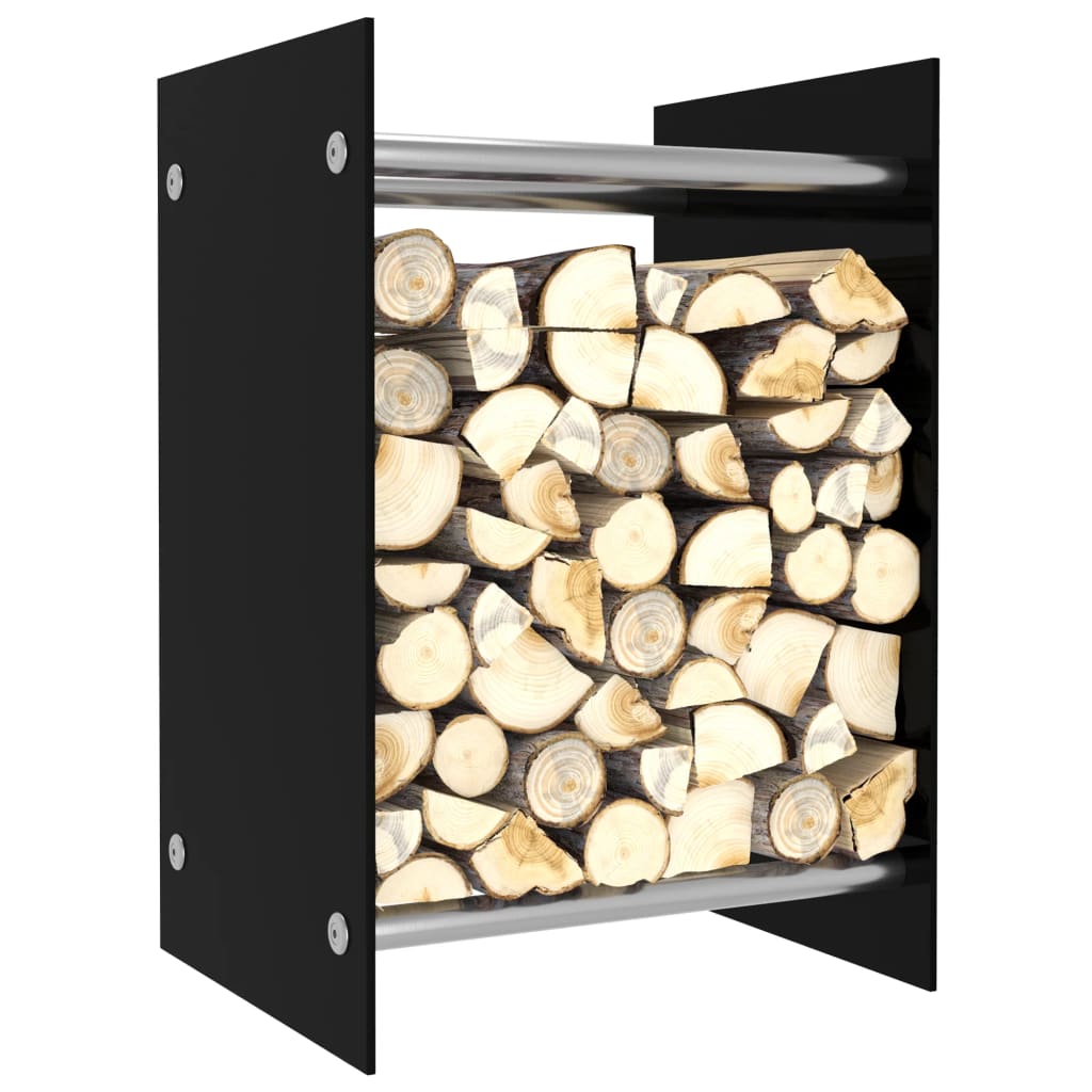 VidaXL Haardhoutrek 40x35x60 cm glas zwart