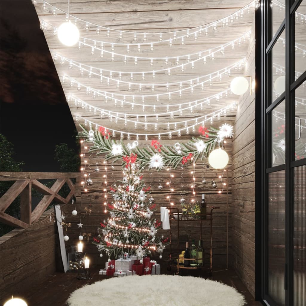 VidaXL Lichtsnoer met 200 LED's 8 functies koudwit 20 m