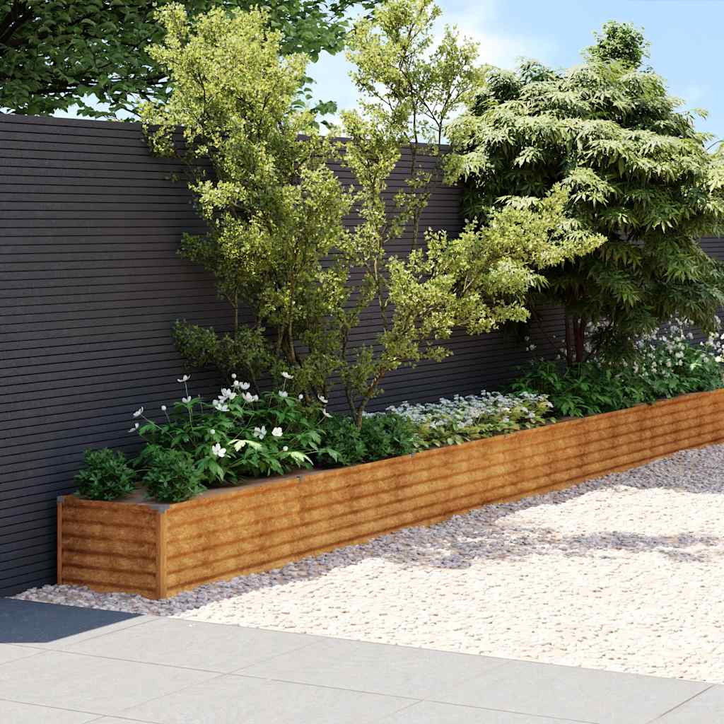 VidaXL Plantenbak verhoogd 1152x50x36 cm cortenstaal