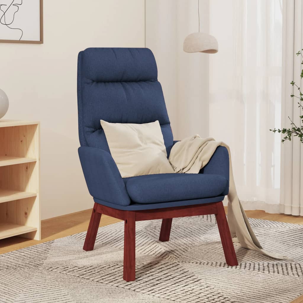 VidaXL Relaxstoel stof blauw