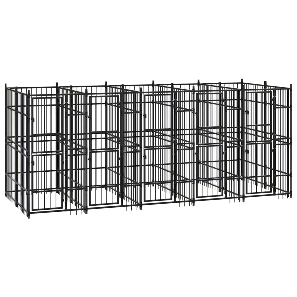 VidaXL Hondenkennel 9,22 m² staal