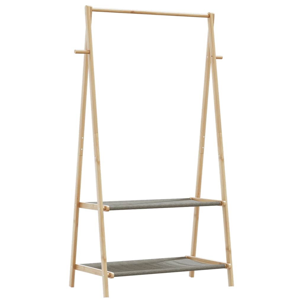 VidaXL Kledingrek met schappen 96x45,5x150,5 cm bamboe