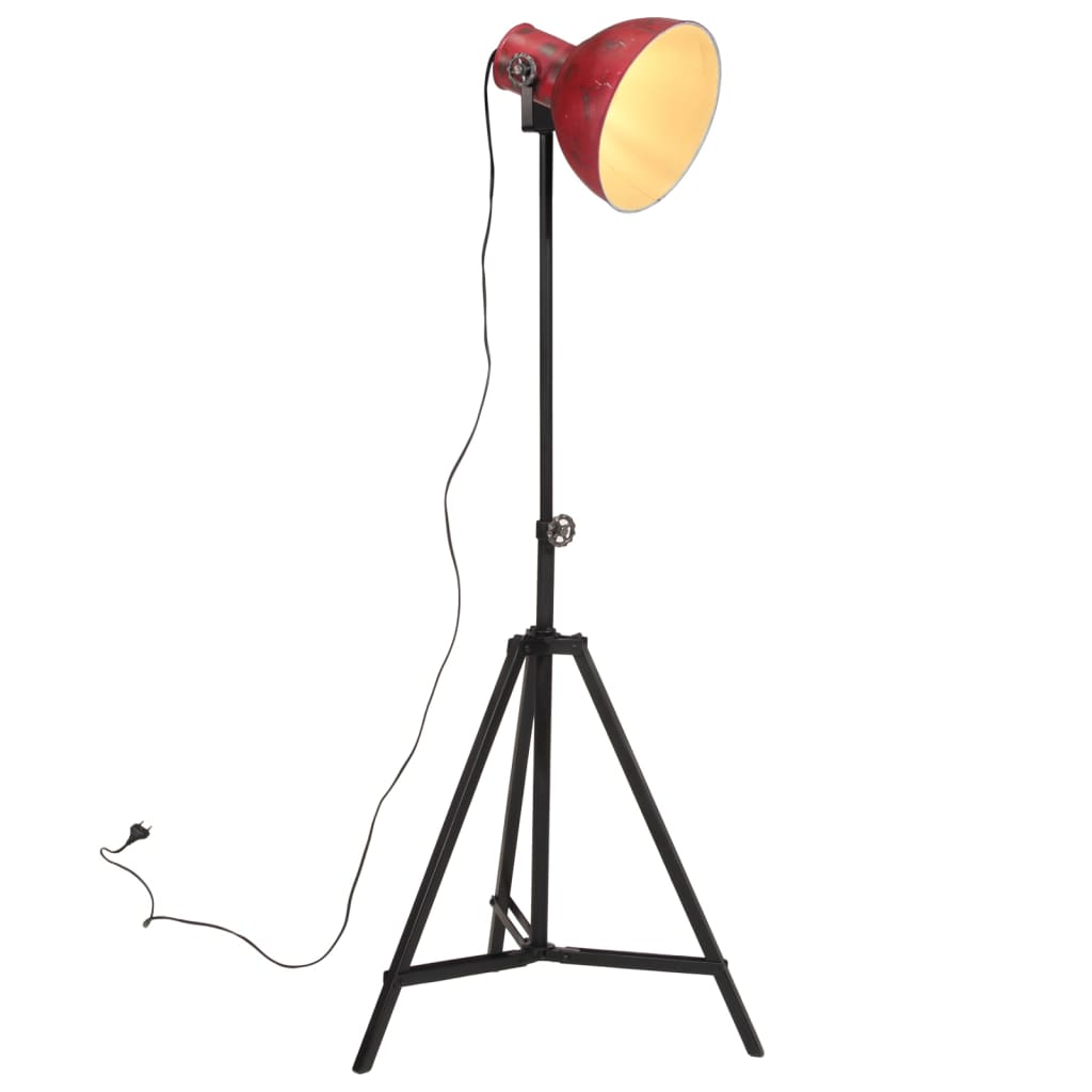 VidaXL Vloerlamp 25 W E27 61x61x90/150 cm verweerd rood