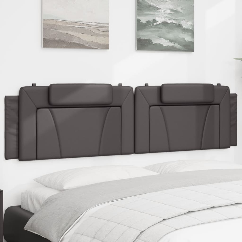 VidaXL Hoofdbordkussen 200 cm kunstleer grijs