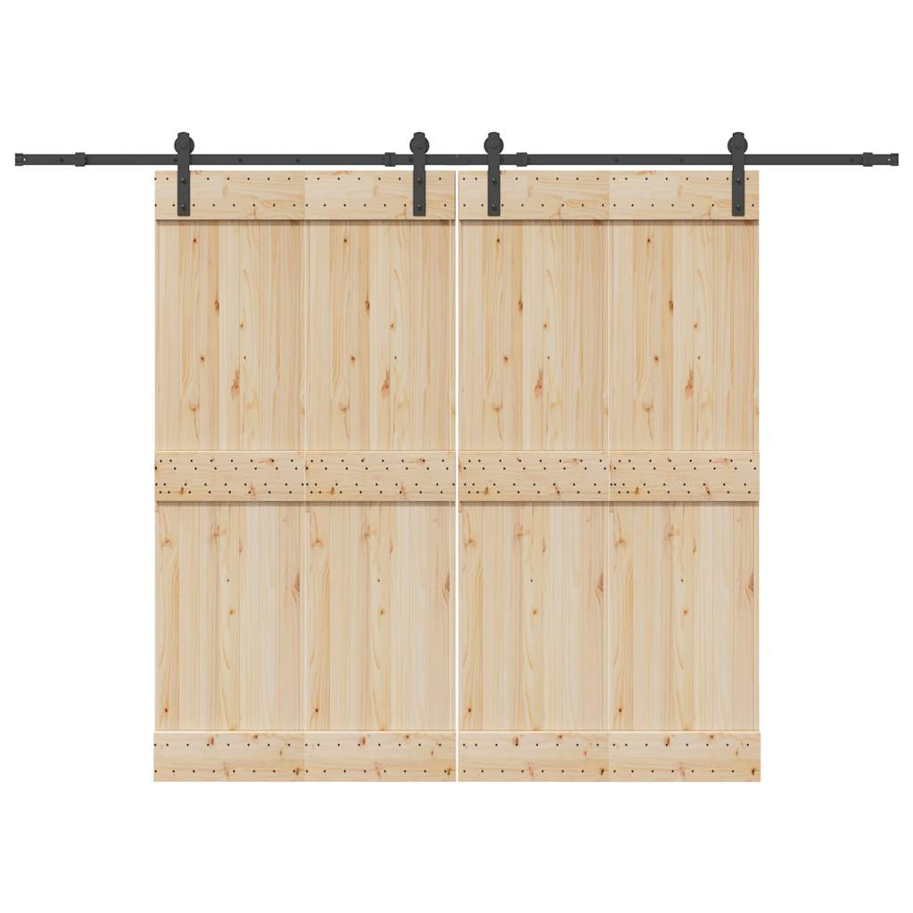 VidaXL Doos met onderdelen voor schuifdeur 427 cm staal zwart