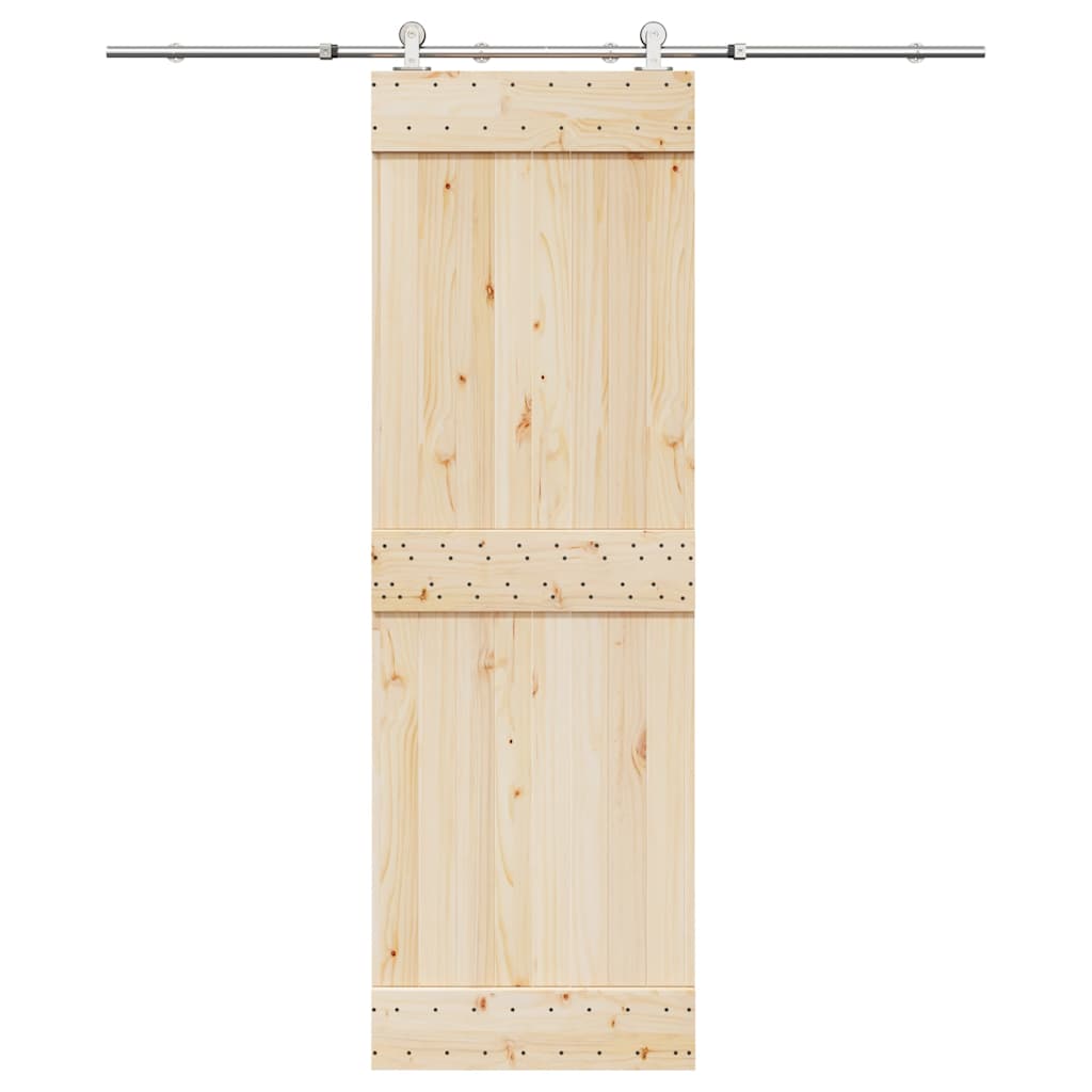 VidaXL Schuifdeur onderdelenset 183 cm roestvrij staal zilverkleurig