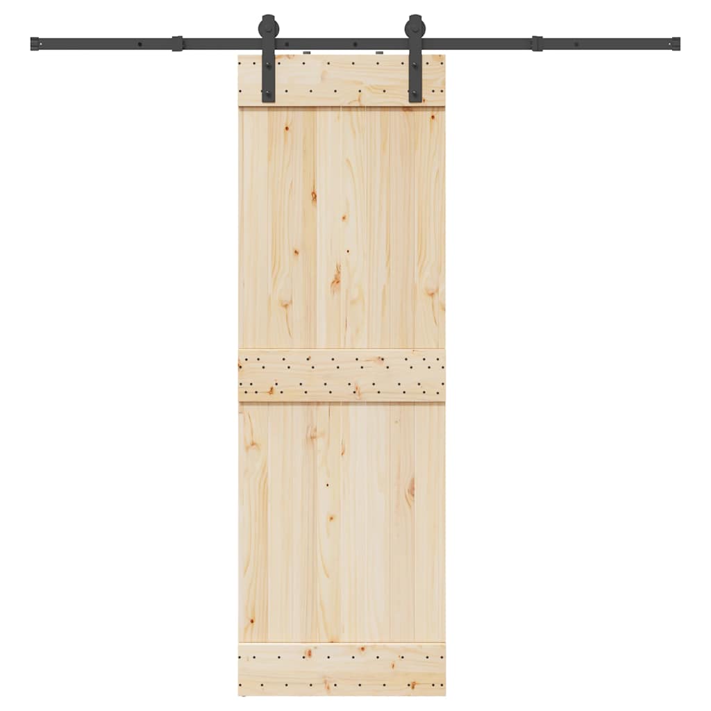 VidaXL Doos met onderdelen voor schuifdeur 213,5 cm staal zwart