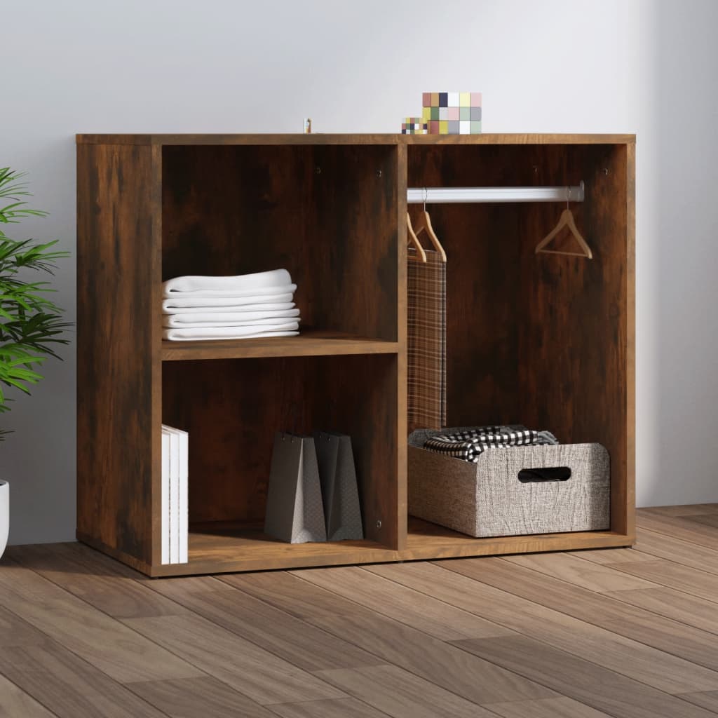 VidaXL Kledingkast 80x40x65 cm bewerkt hout gerookt eikenkleurig