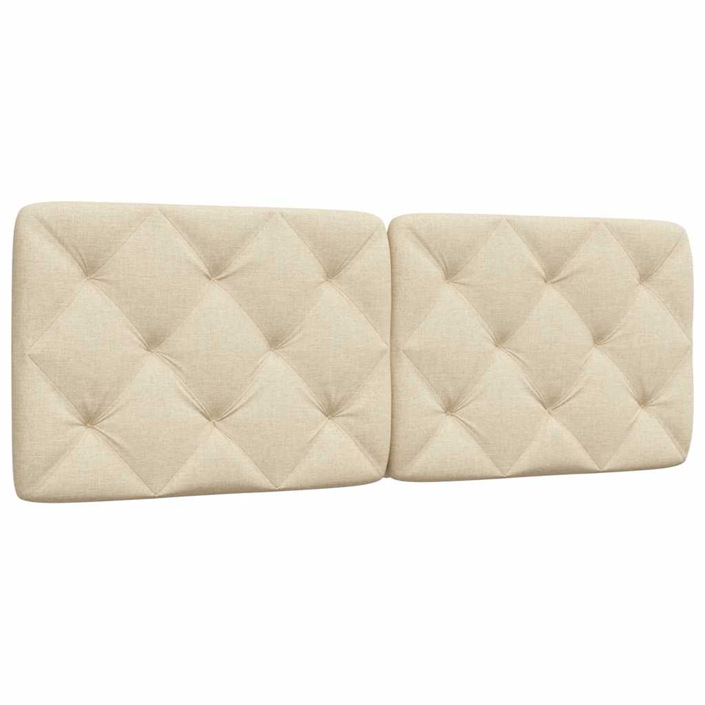 VidaXL Hoofdbordkussen 140 cm stof crèmekleurig