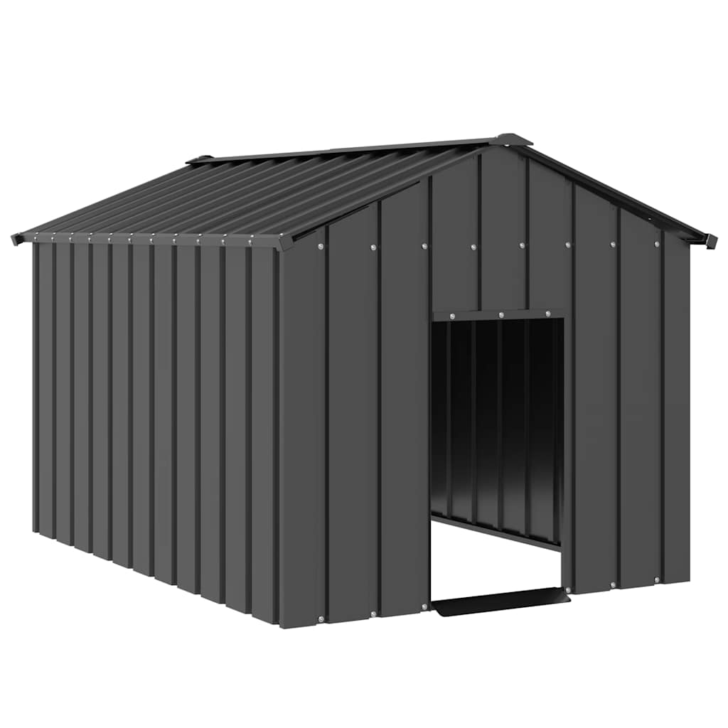 VidaXL Hondenhok met dak 113x153x101 cm gegalvaniseerd staal