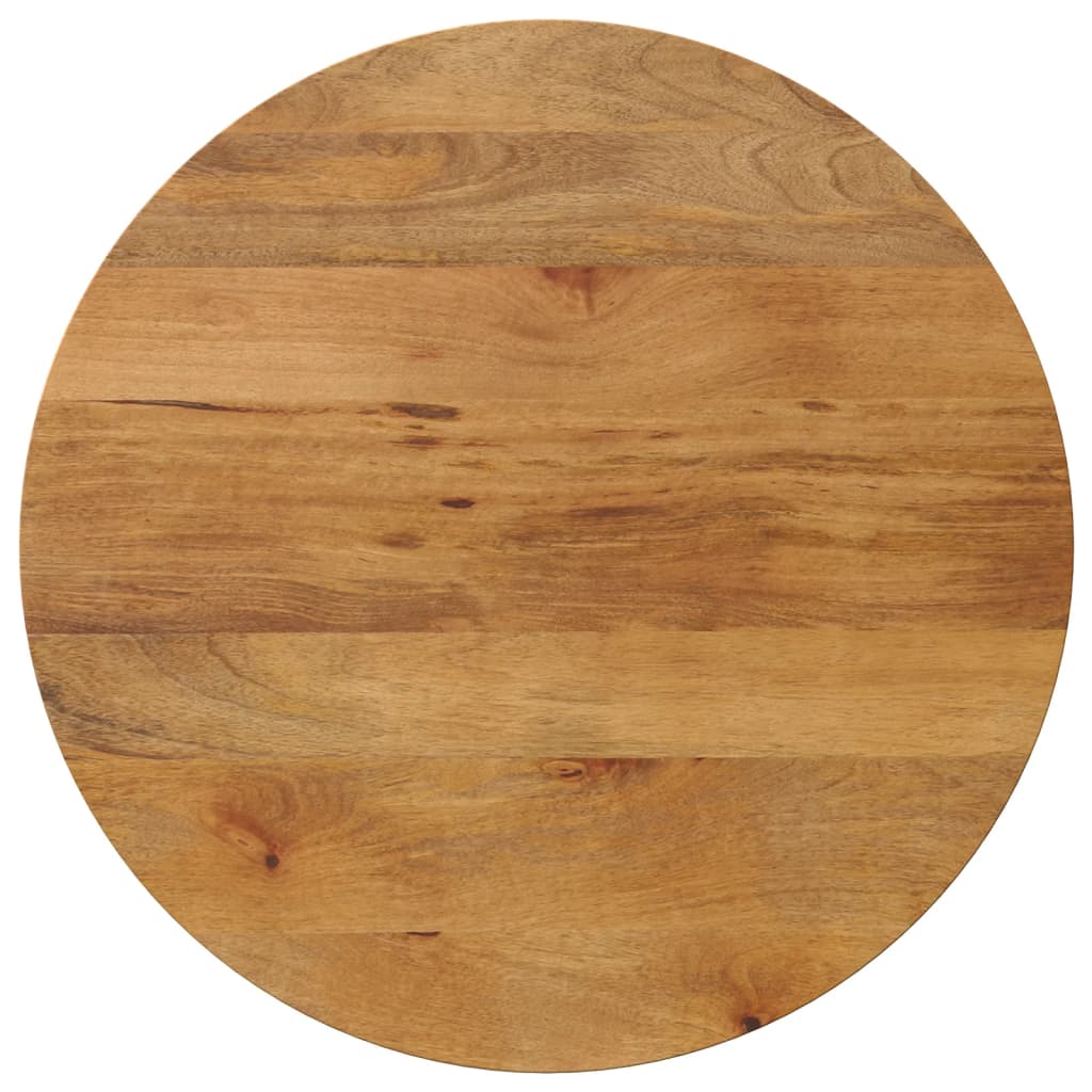 VidaXL Tafelblad rond Ø 70x3,8 cm massief ruw mangohout