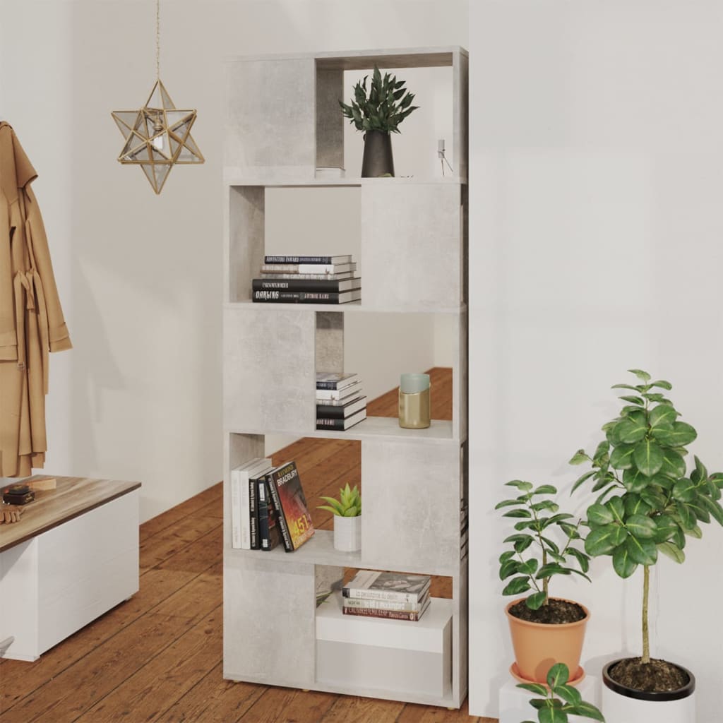 VidaXL Boekenkast/kamerscherm 60x24x155 cm betongrijs